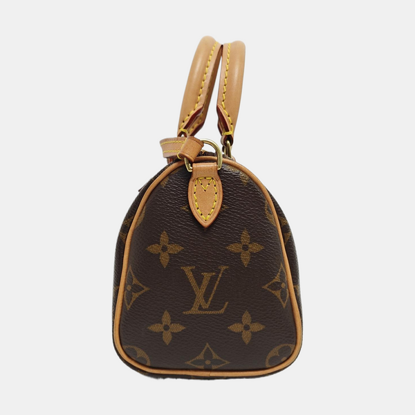 SPEEDY Nano Monogram Coated Canvas Brown