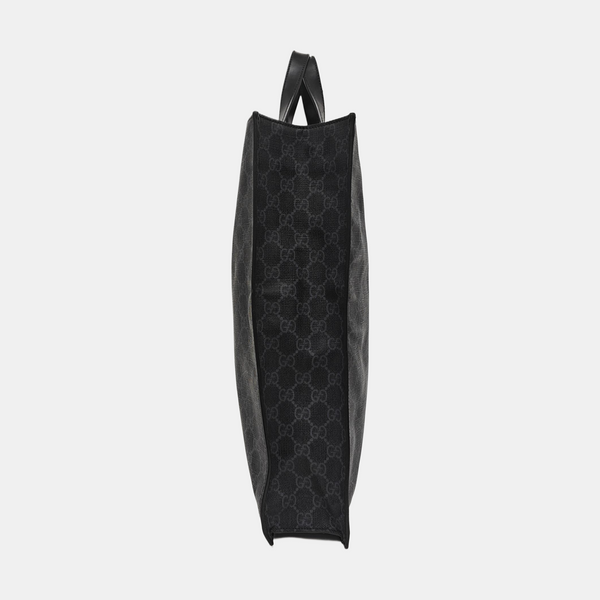 Monogram Coated Canvas Tote Bag Black