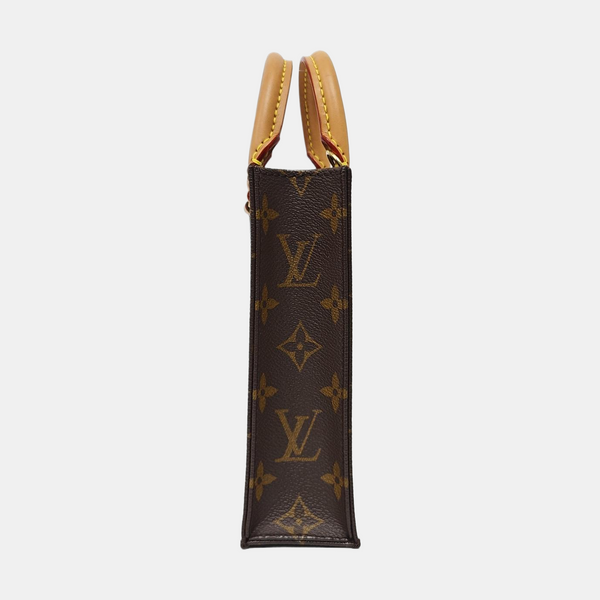 SAC PLAT Mini Monogram Coated Canvas Brown