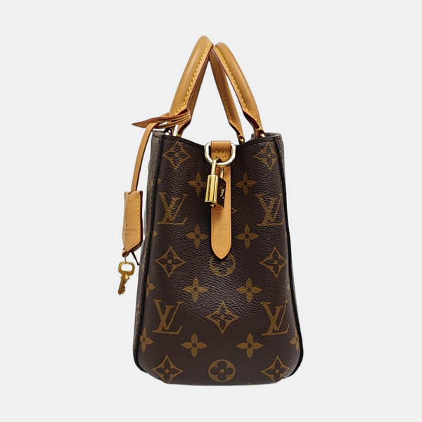 MONTAIGNE Monogram Coated Canvas Brown