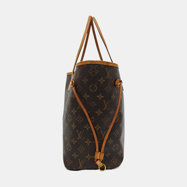 NEVERFULL MM Monogram Coated Canvas Brown