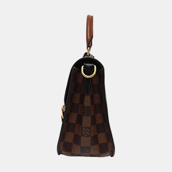 BEAUMARCHAIS Damier Ebene Coated Canvas Brown