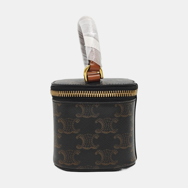 Coated Canvas Shoulder Bag Black