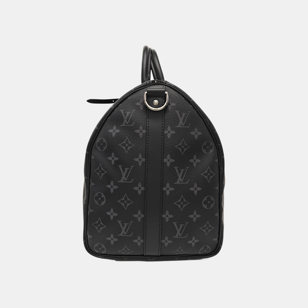 KEEPALL 45 Monogram Coated Canvas Black