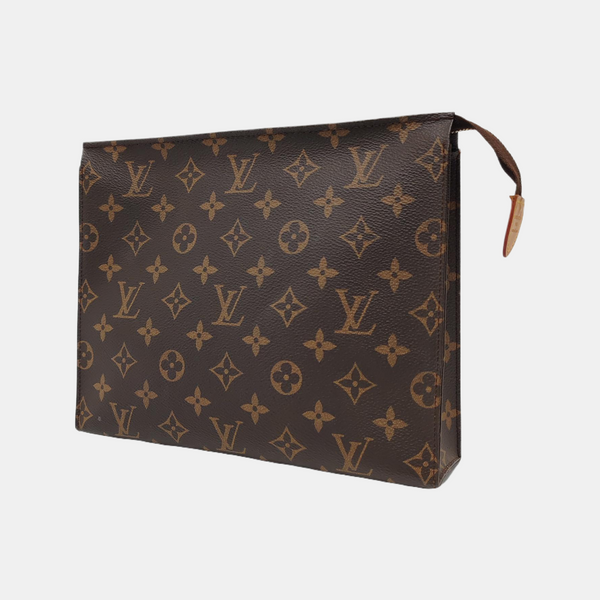 TOILET POCKET 26 Monogram Coated Canvas Brown