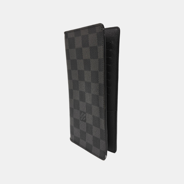 BRAZZA Damier Coated Canvas Blue Wallet