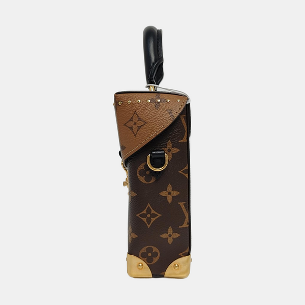 CAMERA BOX Monogram Coated Canvas Brown