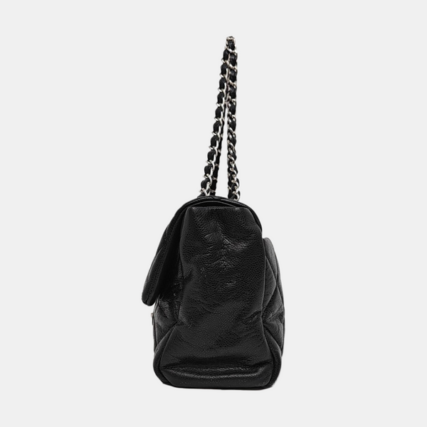 Quilted Grained Calfskin Black