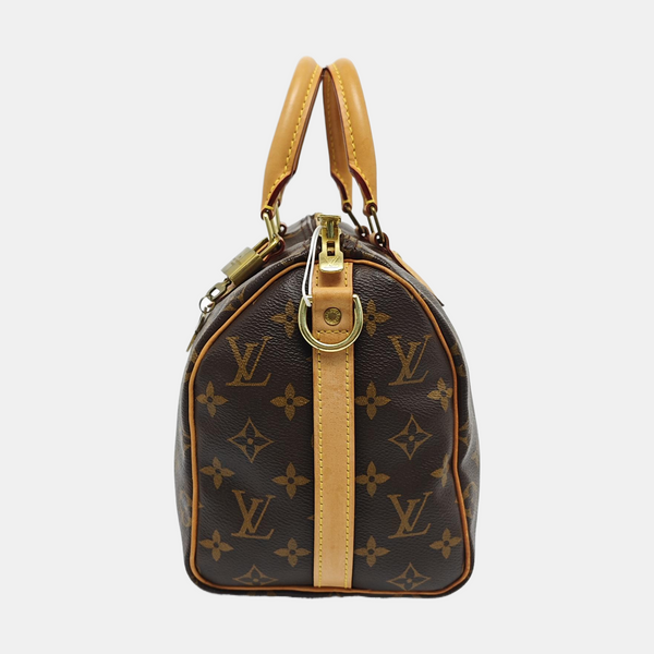 SPEEDY 25 Monogram Coated Canvas Brown