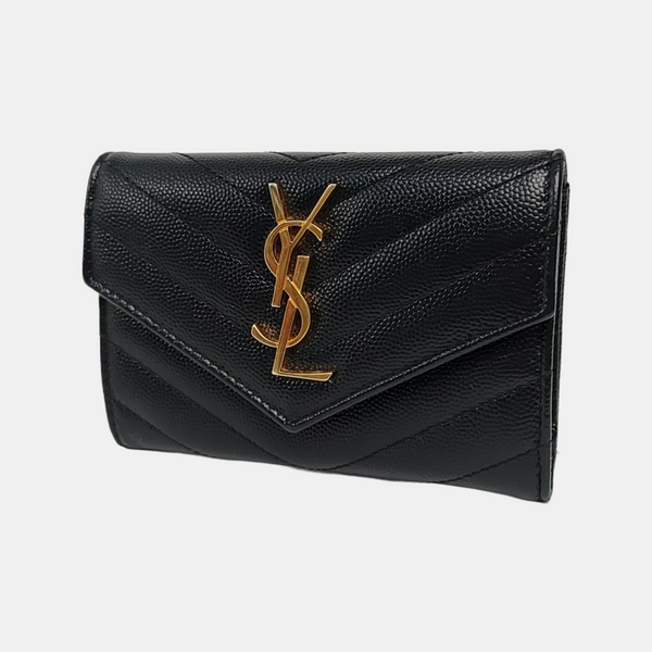 MONOGRAM Chevron Calfskin Black Wallet