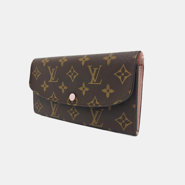 EMILIE Monogram Coated Canvas Brown Wallet