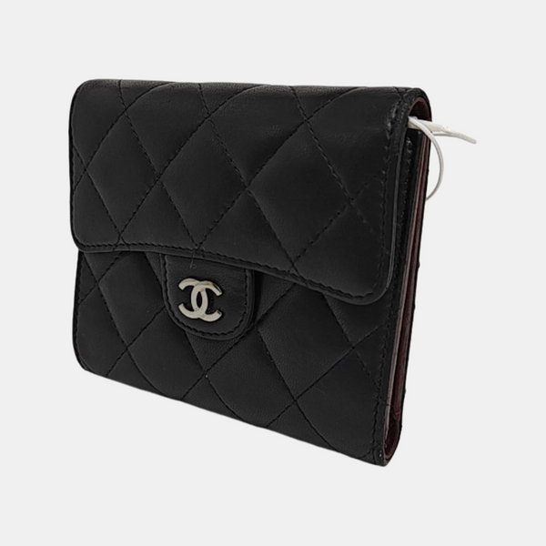CLASSIC FLAP Small Quilted Lambskin Black Wallet