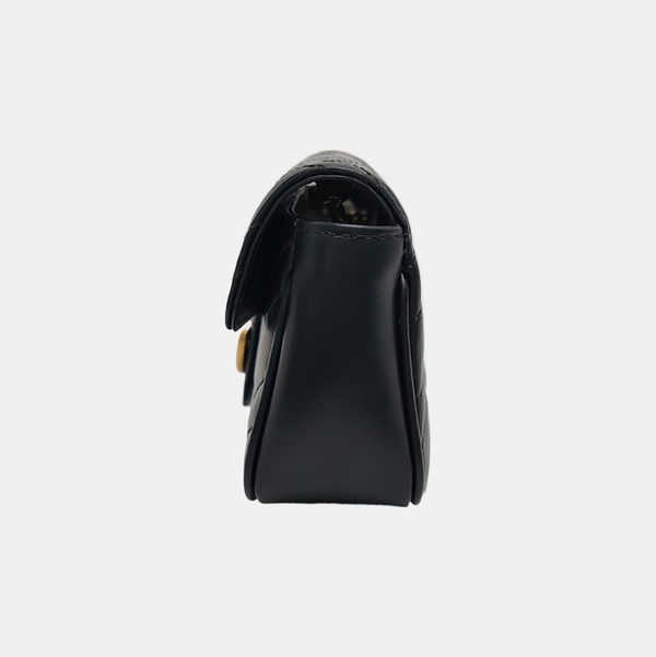GG Marmont Mini Quilted Calfskin Black