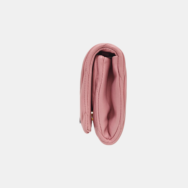 Quilted Lambskin Shoulder Bag Pink