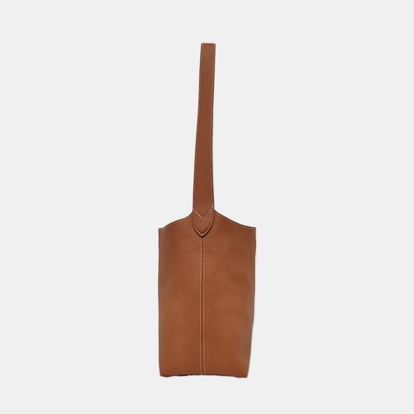 LOW KEY HOBO PM Monogram Calfskin Brown
