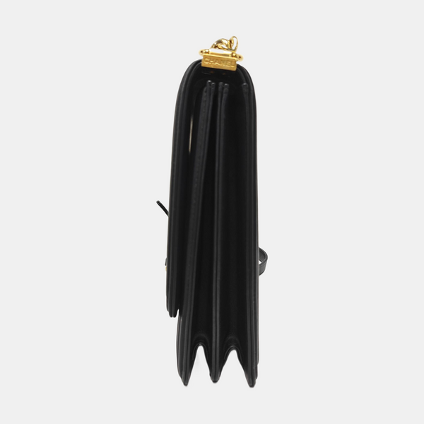 BOY CHANEL Mini Chevron Calfskin Black