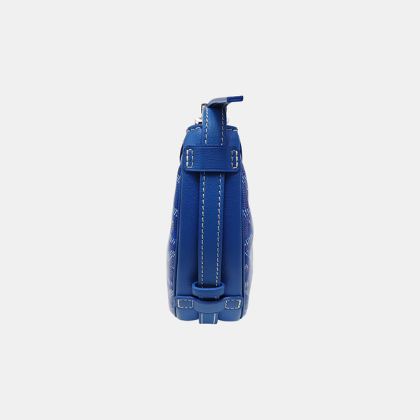 Coated Canvas Shoulder Bag Blue