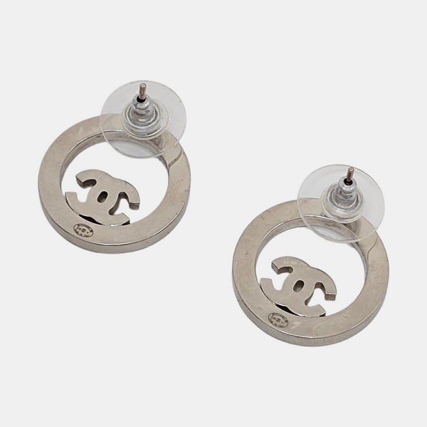 Brass Silver Stud Earrings