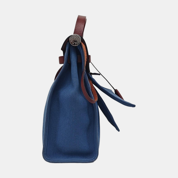 Authenticated pre-owned Herbag 31 Canvas Blue - Shoulder Bag at Looply