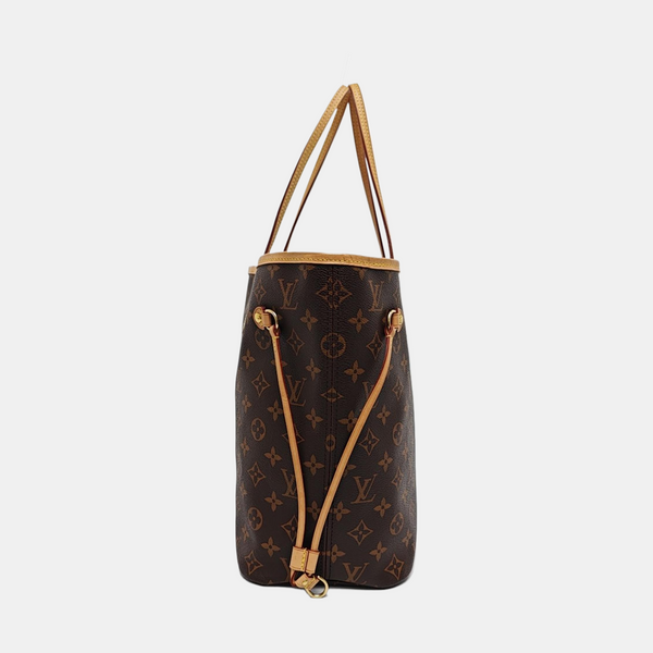 NEVERFULL MM Monogram Coated Canvas Brown