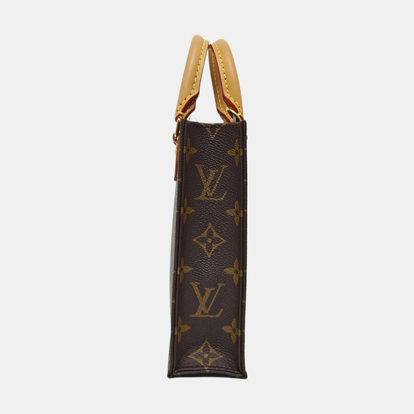 SAC PLAT Mini Monogram Coated Canvas Brown