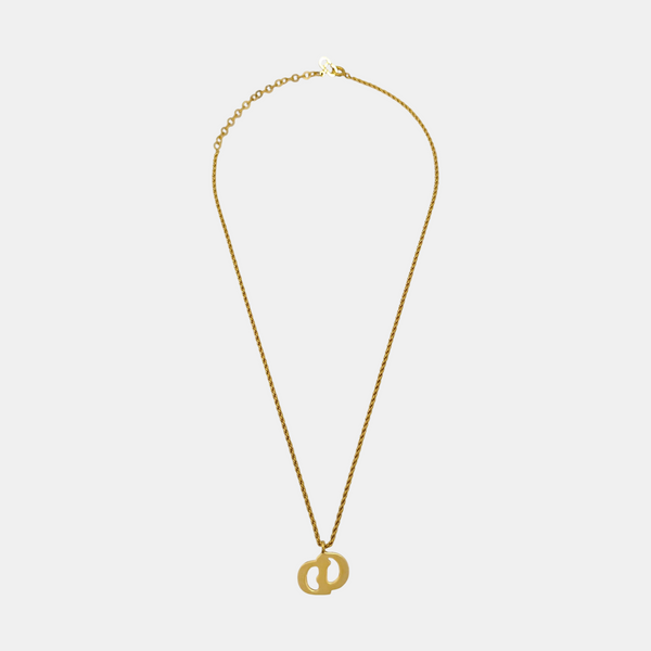 Twist Round Metal Gold Necklace