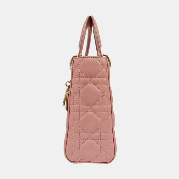 Lady Dior Small Cannage Lambskin Pink