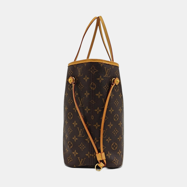 NEVERFULL MM Monogram Coated Canvas Brown