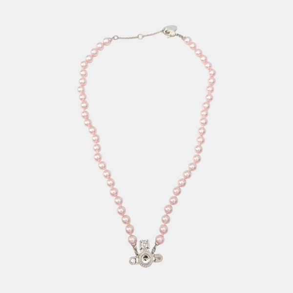 Faux Pearl Pink Necklace