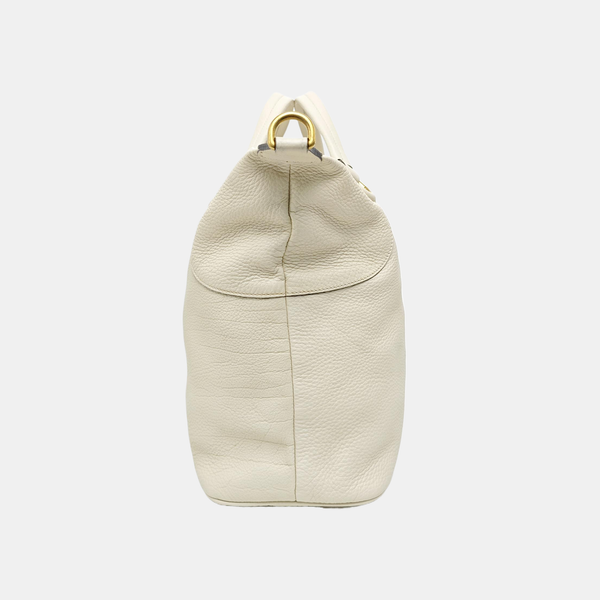 Calfskin Shoulder Bag White