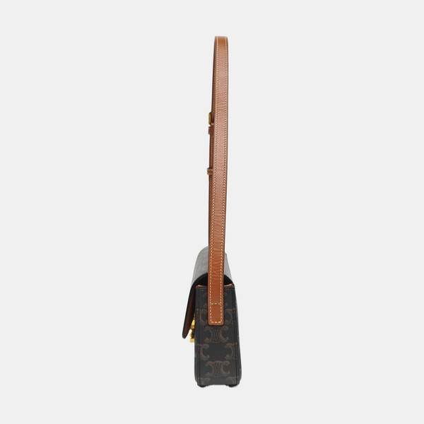 TRIOMPHE Small Coated Canvas Brown