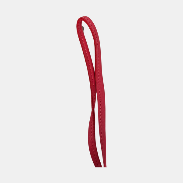 Leather Bag Charm Red