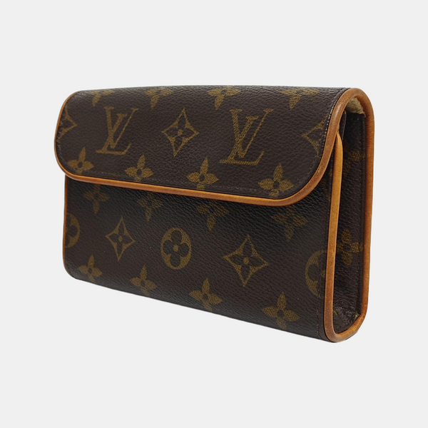 FLORENTINE Monogram Coated Canvas Brown