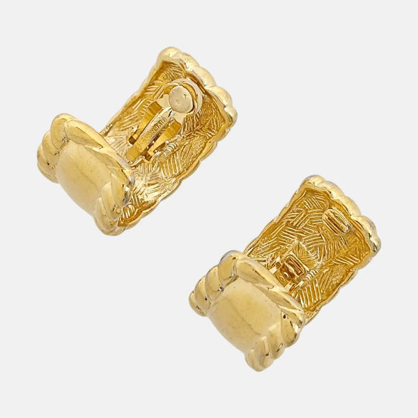 Metal Gold Clip On Earrings