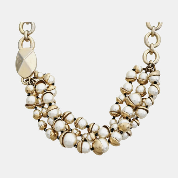 Ultradior Faux Pearl Gold Necklace