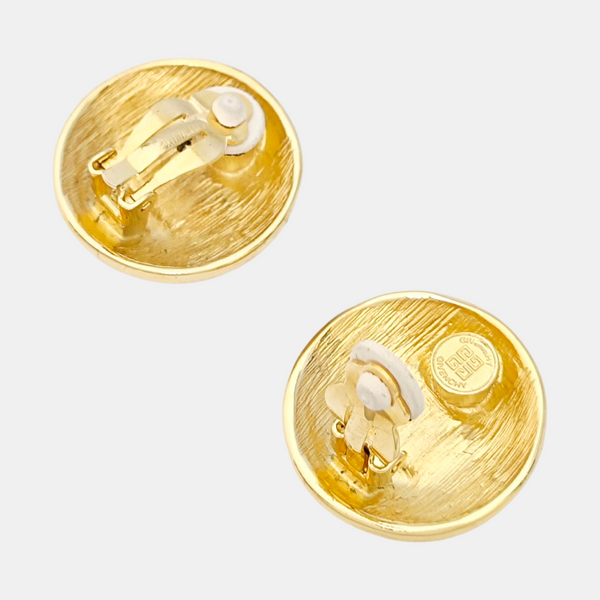 Metal Gold Clip On Earrings
