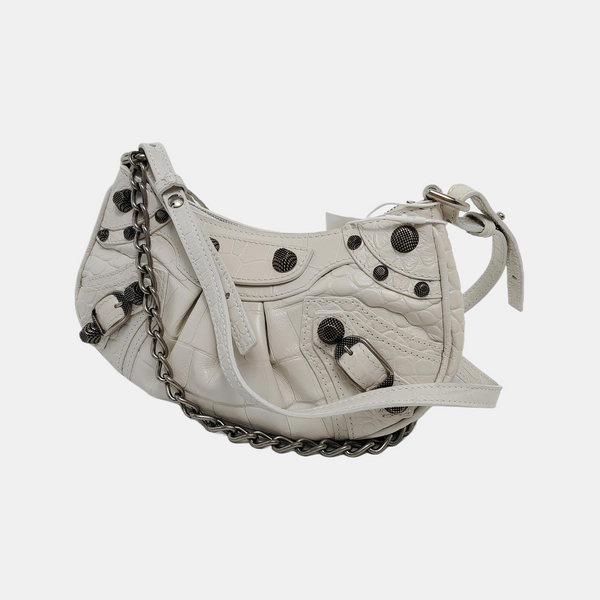 Le Cagole Mini Calfskin White