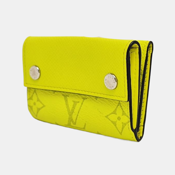 DISCOVERY Monogram Coated Canvas Yellow Card Holder