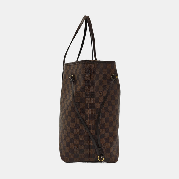 NEVERFULL GM Damier Ebene Coated Canvas Brown