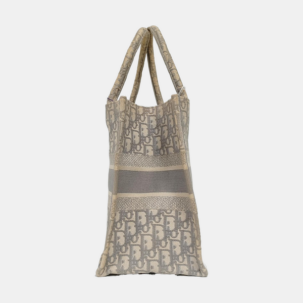 Book Tote Medium Oblique Canvas Gray