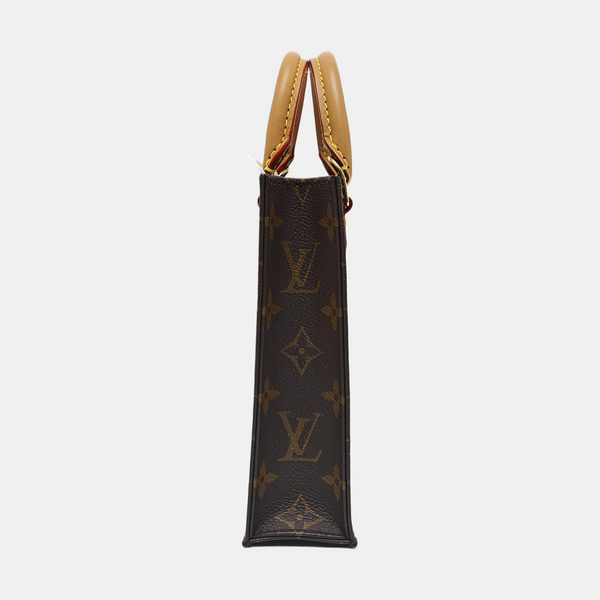 SAC PLAT Mini Monogram Coated Canvas Brown