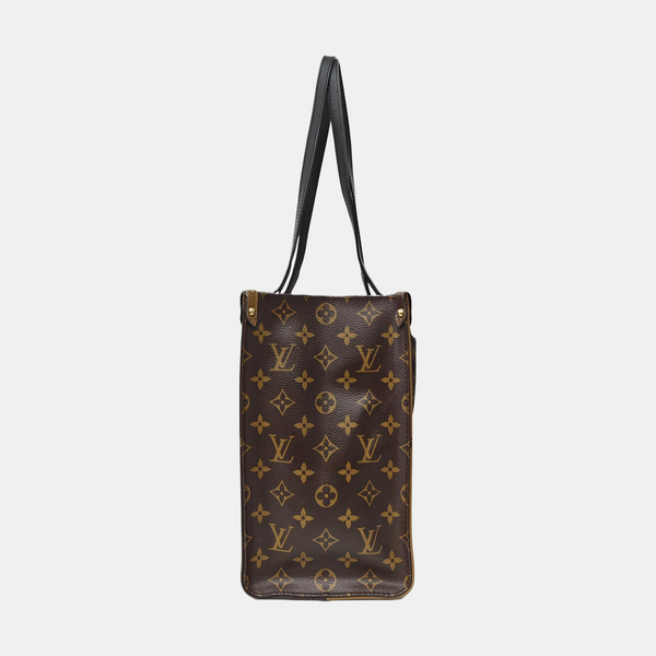 ONTHEGO MM Monogram Coated Canvas Brown