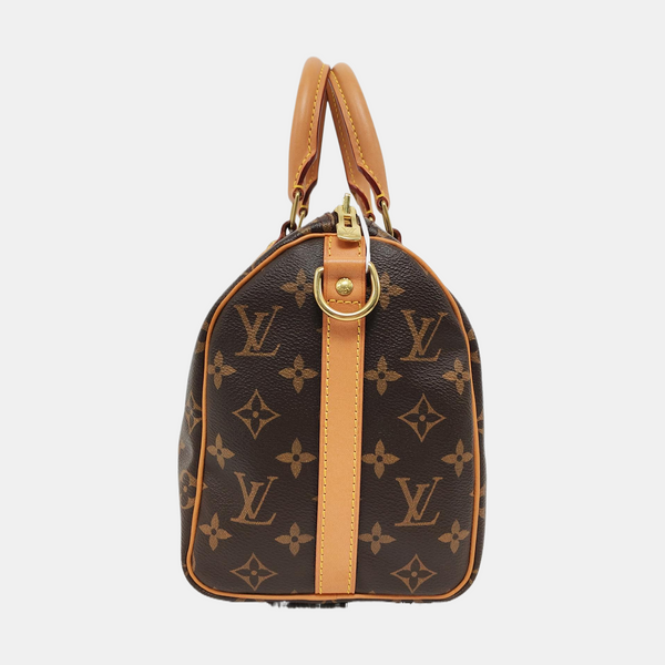 SPEEDY 25 Monogram Coated Canvas Brown