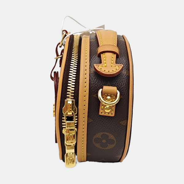 BOITE CHAPEAU Mini Monogram Coated Canvas Brown