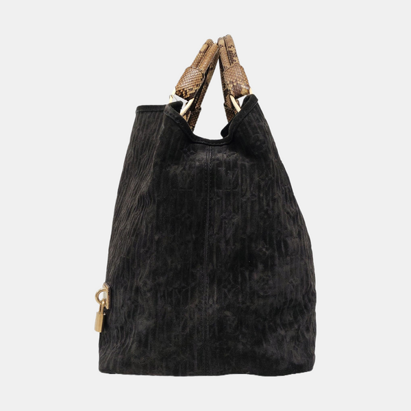 WHISPER GM Monogram Suede Black