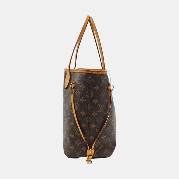 NEVERFULL MM Monogram Coated Canvas Brown