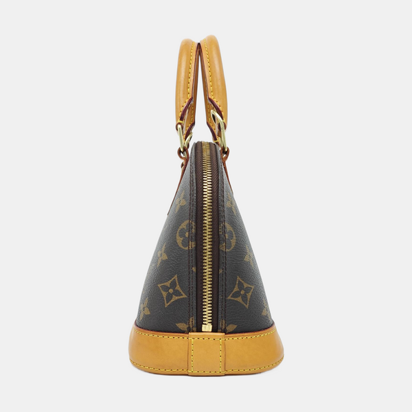 ALMA BB Monogram Coated Canvas Brown
