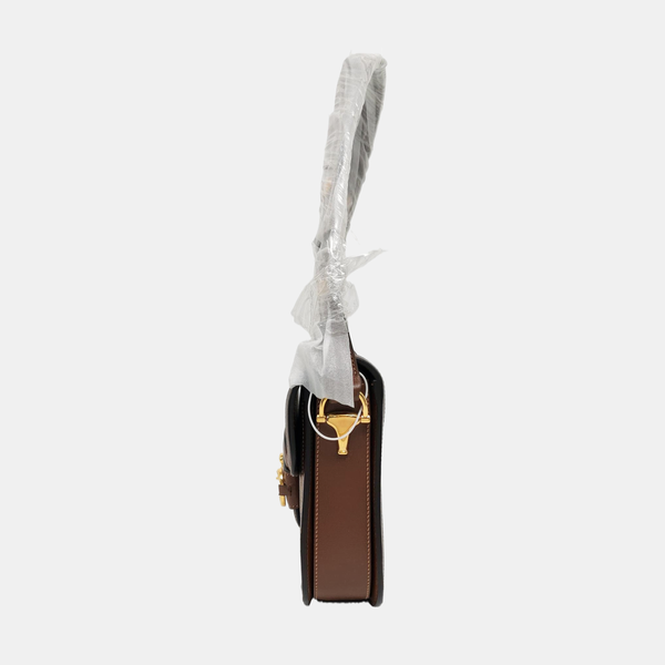 Horsebit 1955 Medium Monogram Coated Canvas Beige