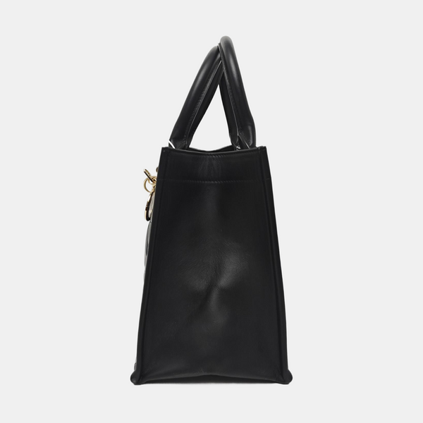 Book Tote Small Cannage Lambskin Black
