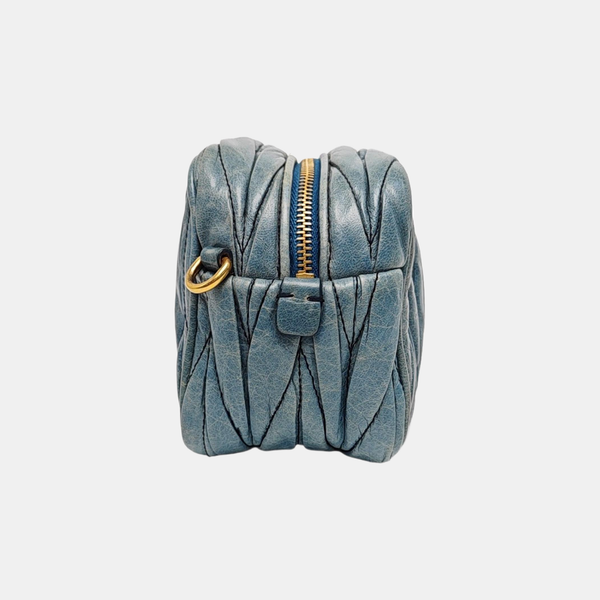 Calfskin Shoulder Bag Blue